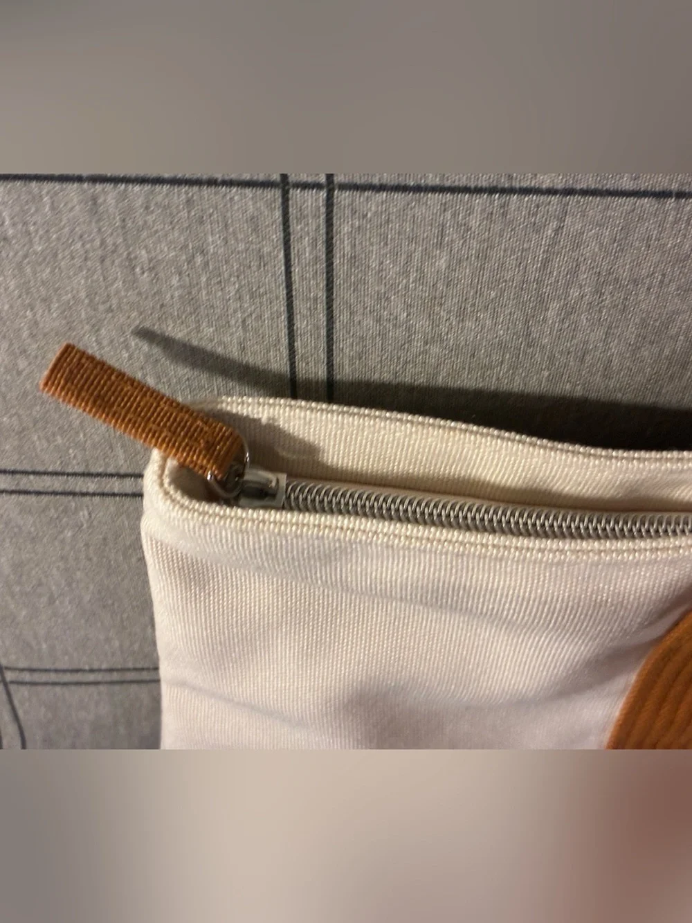 Ralph Lauren FragCream and Brown Canvas Tote